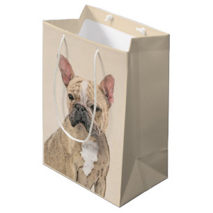 Franse Bulldog (Sable) schilderen - Cute Original  Medium Cadeauzakje
