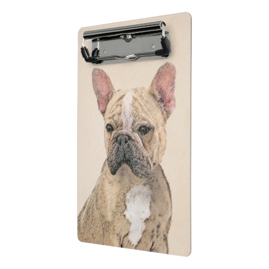 Franse Bulldog (Sable) schilderen - Cute Original  Mini Klembord (Angled2)