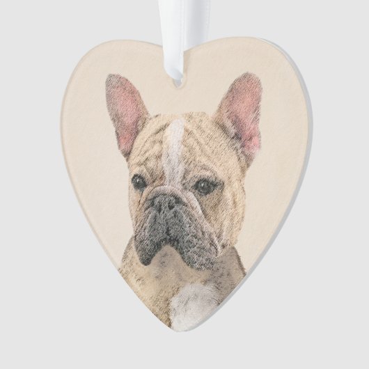 Franse Bulldog (Sable) schilderen - Cute Original  Ornament (voorkant)