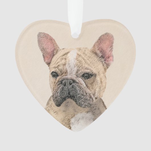 Franse Bulldog (Sable) schilderen - Cute Original Ornament (voorkant)