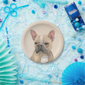 Franse Bulldog (Sable) schilderen - Cute Original Papieren Bordje (Feest)
