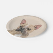 Franse Bulldog (Sable) schilderen - Cute Original Papieren Bordje (Gekanteld)