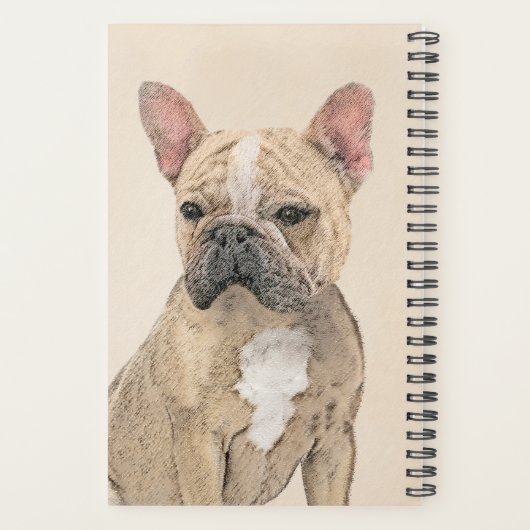Franse Bulldog (Sable) schilderen - Cute Original  Planner (Achterkant)