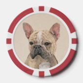 Franse Bulldog (Sable) schilderen - Cute Original  Poker Chips (Voorkant)