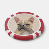 Franse Bulldog (Sable) schilderen - Cute Original  Poker Chips (Enkel)
