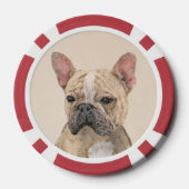 Franse Bulldog (Sable) schilderen - Cute Original  Poker Chips (Achterkant)