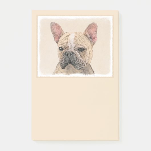 Franse Bulldog (Sable) schilderen - Cute Original  Post-it® Notes (Voorkant)