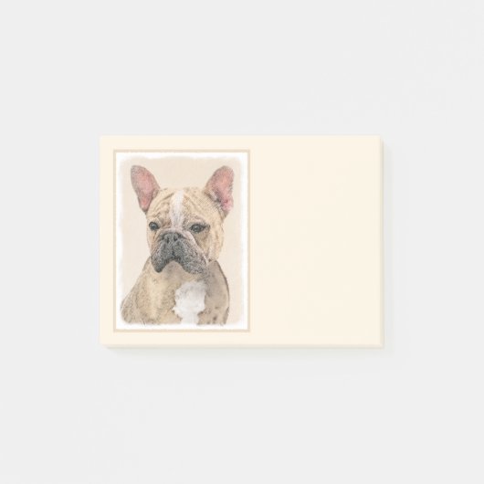 Franse Bulldog (Sable) schilderen - Cute Original  Post-it® Notes (Voorkant)