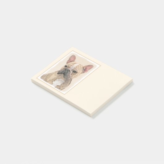 Franse Bulldog (Sable) schilderen - Cute Original  Post-it® Notes (Schuin)