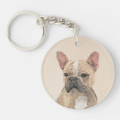Franse Bulldog (Sable) schilderen - Cute Original Sleutelhanger (Voorkant)
