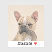 Franse Bulldog (Sable) schilderen - Cute Original  Sticker (Vel)