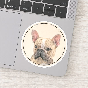 Franse Bulldog (Sable) schilderen - Cute Original Sticker