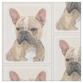 Franse Bulldog (Sable) schilderen - Cute Original  Stof (Close Up)
