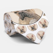 Franse Bulldog (Sable) schilderen - Cute Original  Stropdas (Opgerold)