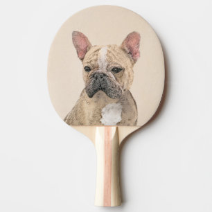Franse Bulldog (Sable) schilderen - Cute Original Tafeltennisbatje