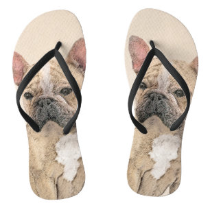 Franse Bulldog (Sable) schilderen - Cute Original  Teenslippers