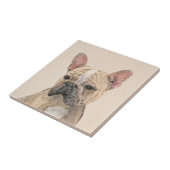 Franse Bulldog (Sable) schilderen - Cute Original  Tegeltje (Zijkant)