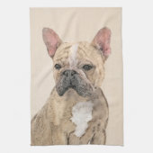 Franse Bulldog (Sable) schilderen - Cute Original  Theedoek (Verticaal)