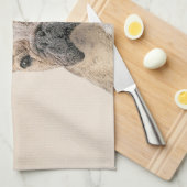 Franse Bulldog (Sable) schilderen - Cute Original  Theedoek (Quarter Fold)