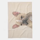 Franse Bulldog (Sable) schilderen - Cute Original  Theedoek (Verticaal)