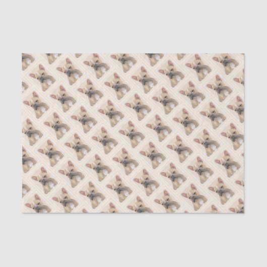 Franse Bulldog (Sable) schilderen - Cute Original  Tissuepapier (Voorkant)