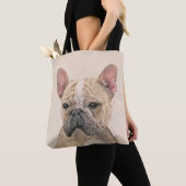 Franse Bulldog (Sable) schilderen - Cute Original Tote Bag (Dichtbij)