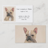 Franse Bulldog (Sable) schilderen - Cute Original Visitekaartje (Voorkant / Achterkant)