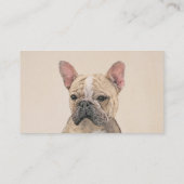 Franse Bulldog (Sable) schilderen - Cute Original Visitekaartje (Achterkant)