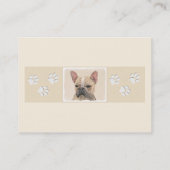 Franse Bulldog (Sable) schilderen - Cute Original Visitekaartje (Achterkant)