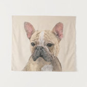 Franse Bulldog (Sable) schilderen - Cute Original Wandkleed (Voorkant (horizontaal))