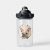 Franse Bulldog (Sable) schilderen - Cute Original  Waterfles (Achterkant)