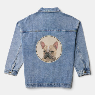 Franse Bulldog (Sable) Schilderij - Originele Cute Denim Jacket