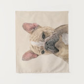 Franse Bulldog (Sable) Schilderij - Originele Cute Wandkleed (Voorkant)