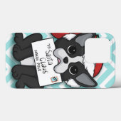 Franse bulldog Santa Claus Holiday Case-Mate iPhone Case (Achterkant (horizontaal))
