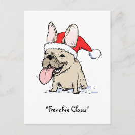 Franse Bulldog Santa Clause Hond Kerstmis Frenchie Feestdagenkaart