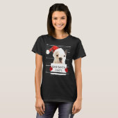 Franse Bulldog Santa Hat Persoonlijke Stalker Kers T-shirt (Voorkant volledig)