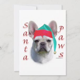 Franse bulldog santa paws bedankkaart
