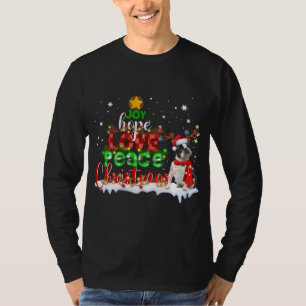Franse Bulldog Santa rendier kostuum kerst TR T-shirt