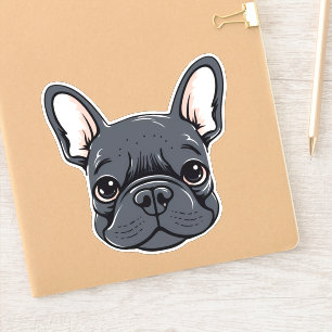 Franse Bulldog schattig franchie puppy gezicht con Sticker