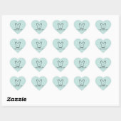 Franse Bulldog Schattig Gezicht Hart Sticker (Vel)