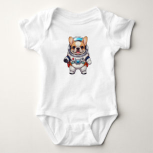 Franse Bulldog schattige astronaut Romper