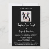 *~* Franse Bulldog Schattige Franse Uitnodiging vo (Achterkant)