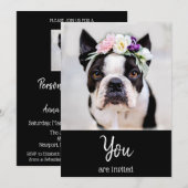 *~* Franse Bulldog Schattige Franse Uitnodiging vo (Voorkant / Achterkant)