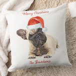 Franse Bulldog Schattige Puppy Kersthond Kussen<br><div class="desc">Versier uw huis dit vakantieseizoen met deze schattige Franse Bulldog Santa Dog Puppy kussen en bijpassende decor. Dit schattige hondenkerstkussen zal een favoriet zijn onder hondenliefhebbers. Bezoek ons collectie voor bijpassende hondenkerstkaarten, home decor en cadeaus. COPYRIGHT © 2020 Judy Burrows, Black Dog Art - Alle rechten voorbehouden. Franse Bulldog Schattige...</div>