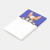 Franse Bulldog Schattigee Frenchie Puppy Hondenlie Post-it® Notes (Schuin)