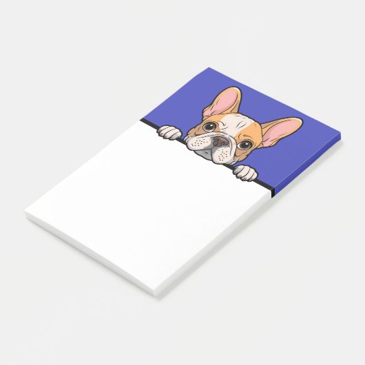 Franse Bulldog Schattigee Frenchie Puppy Hondenlie Post-it® Notes (Schuin)