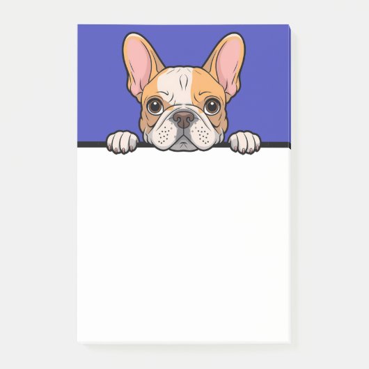 Franse Bulldog Schattigee Frenchie Puppy Hondenlie Post-it® Notes (Voorkant)