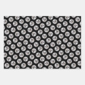 Franse Bulldog Schilderen White Black Pied Dog Art Inpakpapier Vel (Voorkant 3)