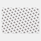 Franse Bulldog Schilderen White Black Pied Dog Art Inpakpapier Vel (Voorkant 2)