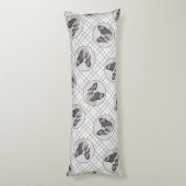 Franse Bulldog Schilderen White Black Pied Dog Art Lichaamskussen (Achterkant (Verticaal))